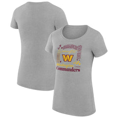G-III 4Her by Carl Banks Women's Super-Slim Fit Lightweight Collage Team T-Shirt - Washington Commanders T-shirts