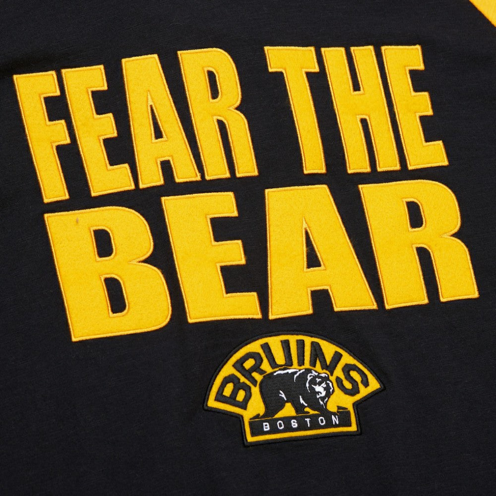 NHL Boston Bruins Mitchell & Ness Legendary Slub Raglan Long Sleeve T-Shirt