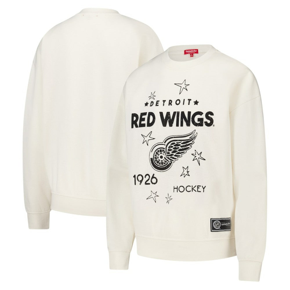 NHL Detroit Red Wings Mitchell & Ness Women's Logo 3.0 Pullover Sweatshirt