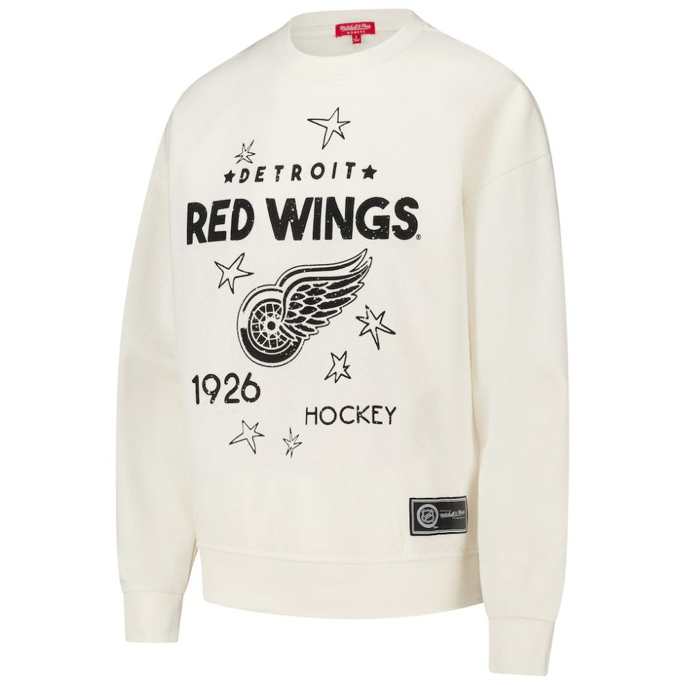 NHL Detroit Red Wings Mitchell & Ness Women's Logo 3.0 Pullover Sweatshirt