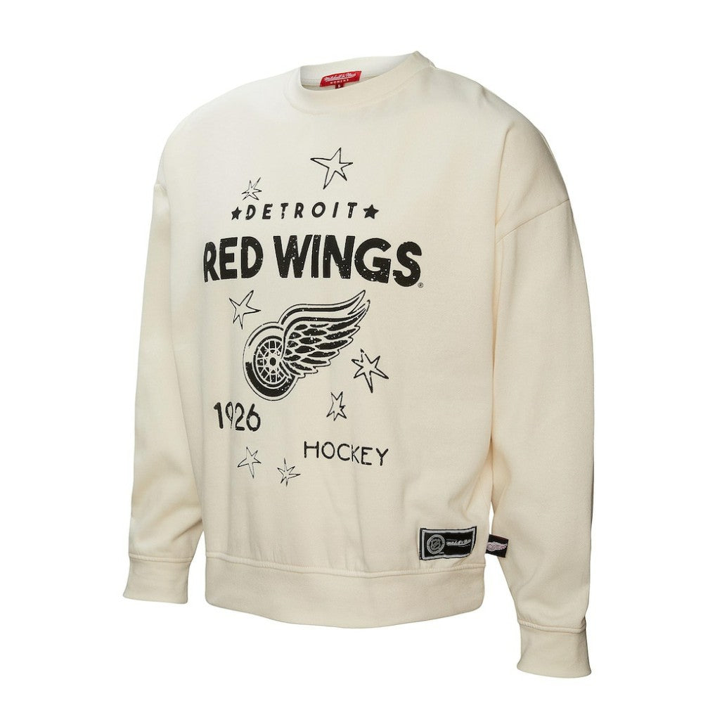NHL Detroit Red Wings Mitchell & Ness Women's Logo 3.0 Pullover Sweatshirt