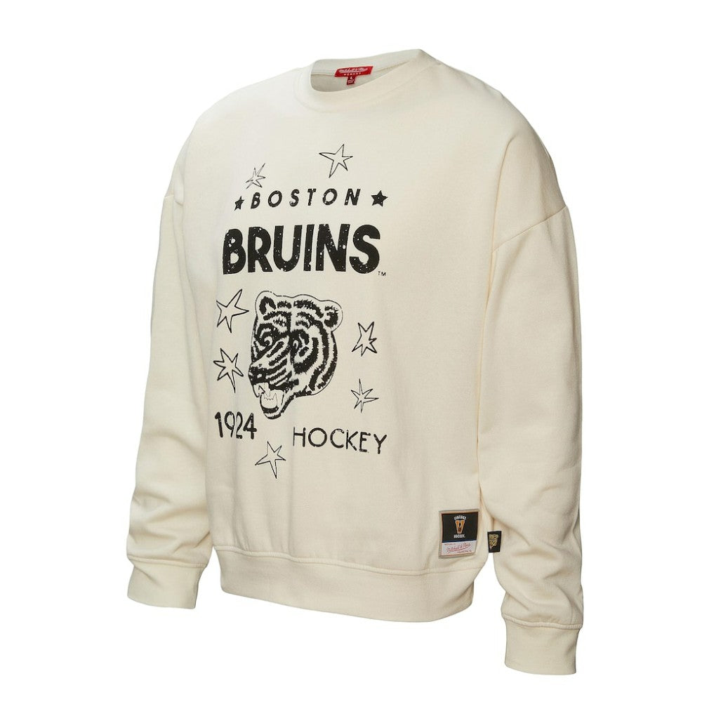 NHL Boston Bruins Mitchell & Ness Women's Logo 3.0 Pullover Sweatshirt