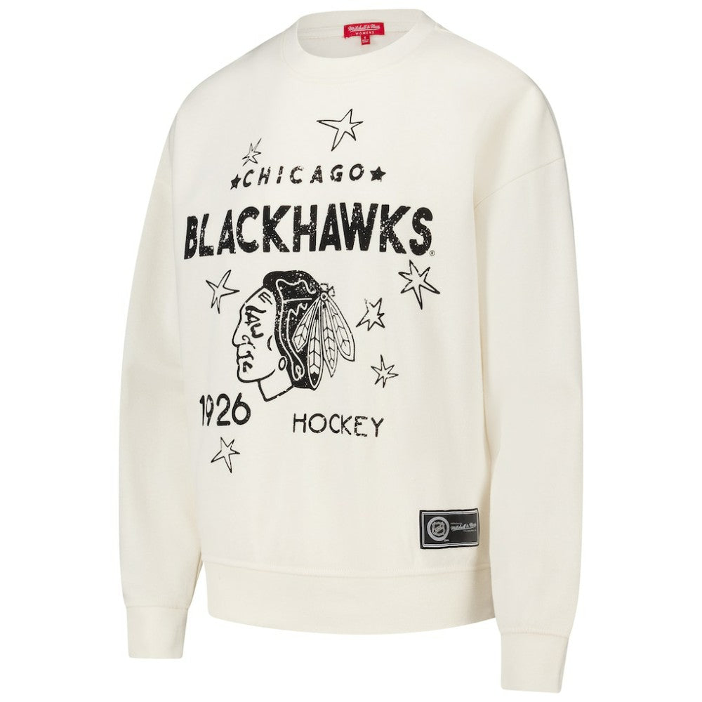 NHL Chicago Blackhawks Mitchell & Ness Women's Logo 3.0 Pullover Sweatshirt