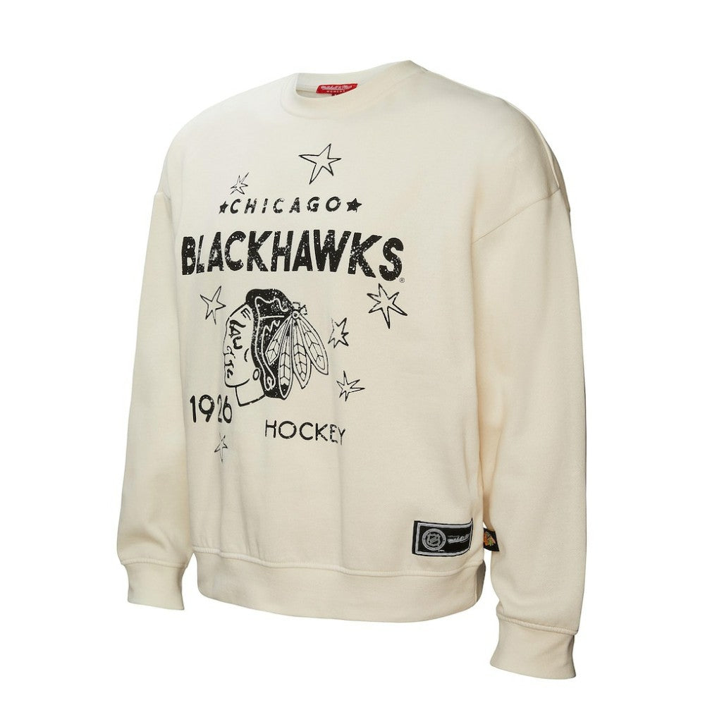 NHL Chicago Blackhawks Mitchell & Ness Women's Logo 3.0 Pullover Sweatshirt