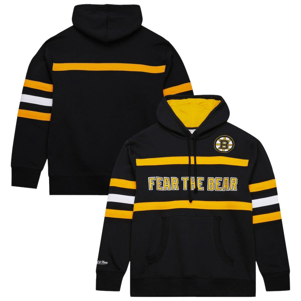 NHL Boston Bruins Mitchell & Ness Head Coach Slogan Pullover Hoodie