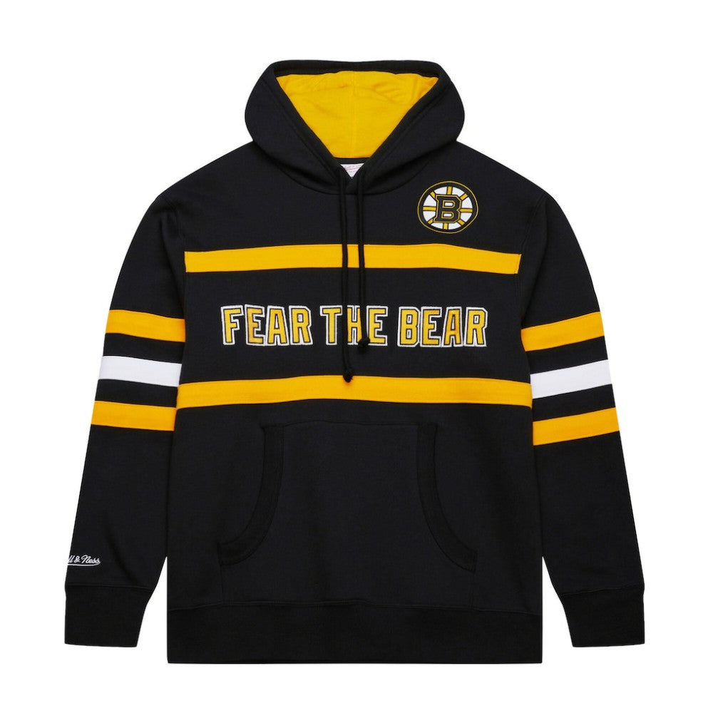 NHL Boston Bruins Mitchell & Ness Head Coach Slogan Pullover Hoodie