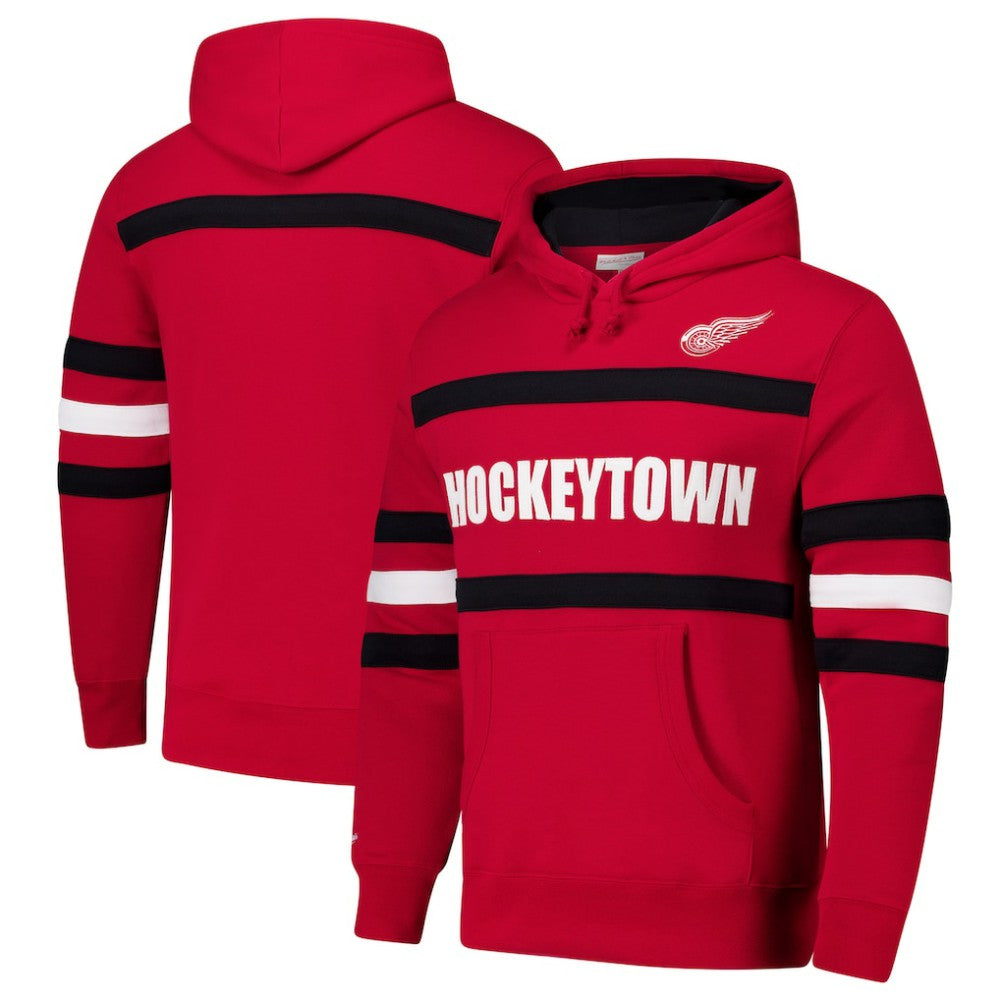NHL Detroit Red Wings Mitchell & Ness Head Coach Slogan Pullover Hoodie