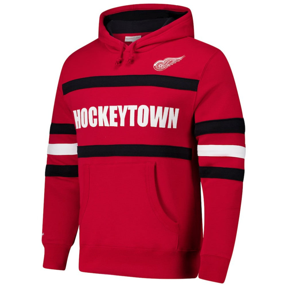 NHL Detroit Red Wings Mitchell & Ness Head Coach Slogan Pullover Hoodie