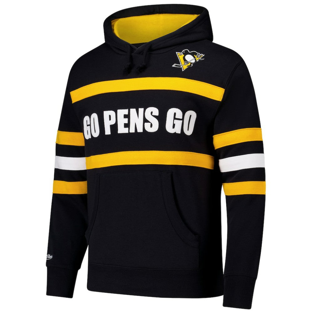NHL Pittsburgh Penguins Mitchell & Ness Head Coach Slogan Pullover Hoodie