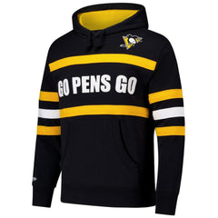 NHL Pittsburgh Penguins Mitchell & Ness Head Coach Slogan Pullover Hoodie