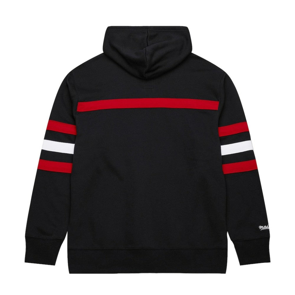 NHL New Jersey Devils Mitchell & Ness Head Coach Slogan Pullover Hoodie
