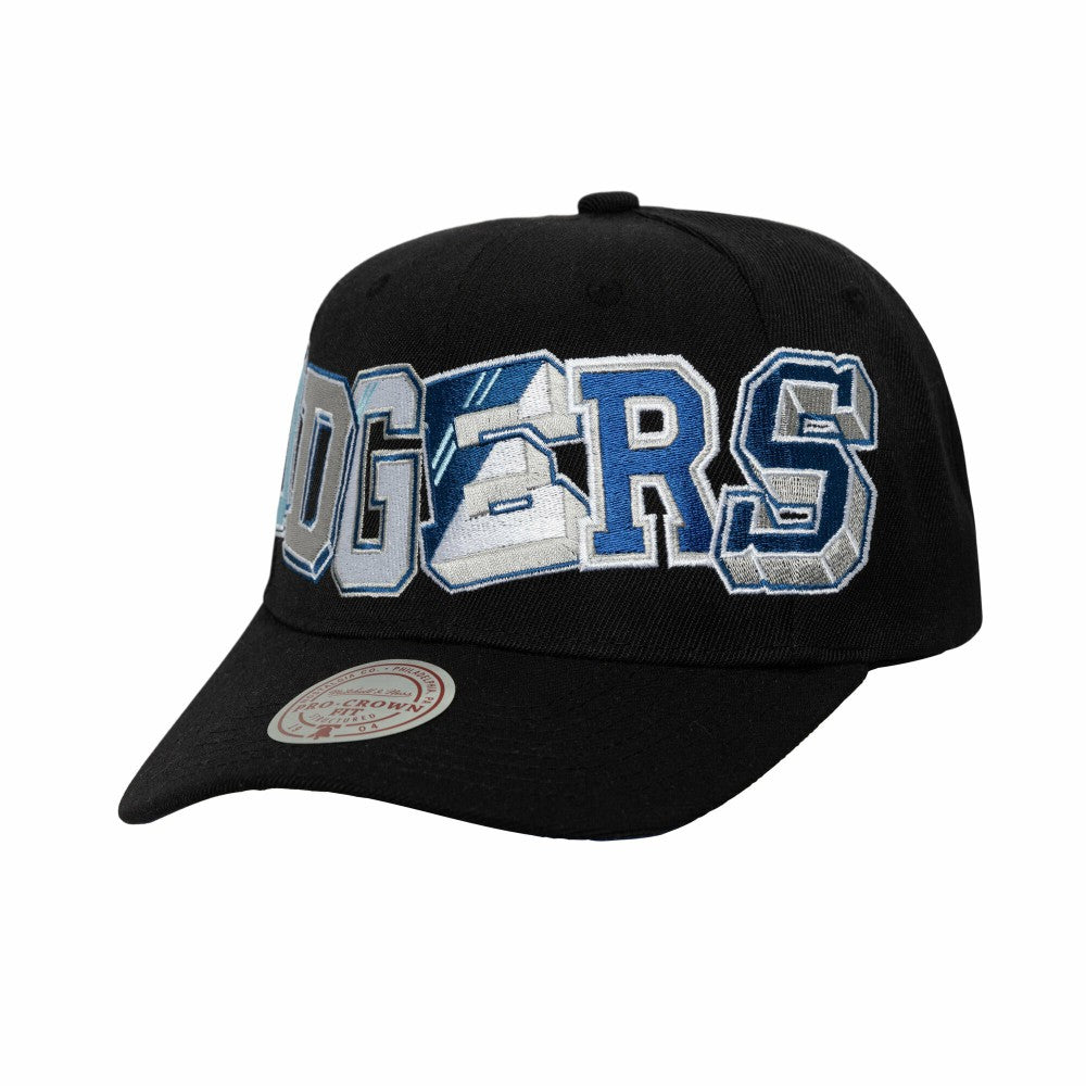 Black Los Angeles Dodgers Mitchell & Ness Hyper Type Pro Crown Snapback Hat