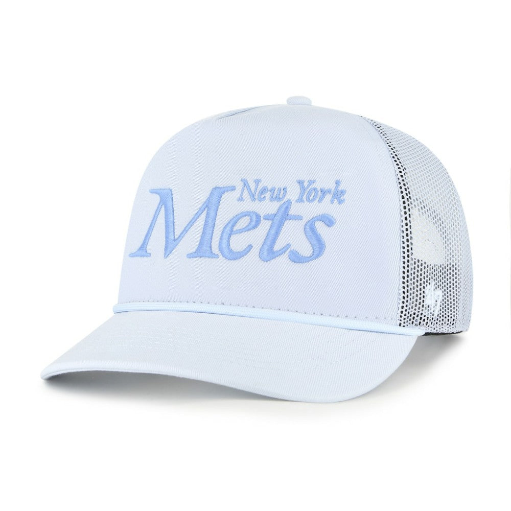 Light Blue New York Mets '47 Foundation Script Hitch Adjustable Trucker Hat