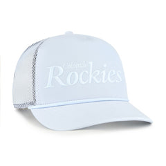 Light Blue Colorado Rockies '47 Foundation Script Hitch Adjustable Trucker Hat