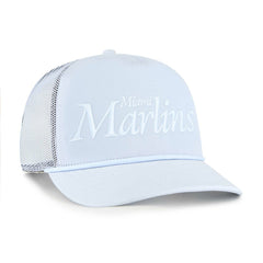 Light Blue Miami Marlins '47 Foundation Script Hitch Adjustable Trucker Hat