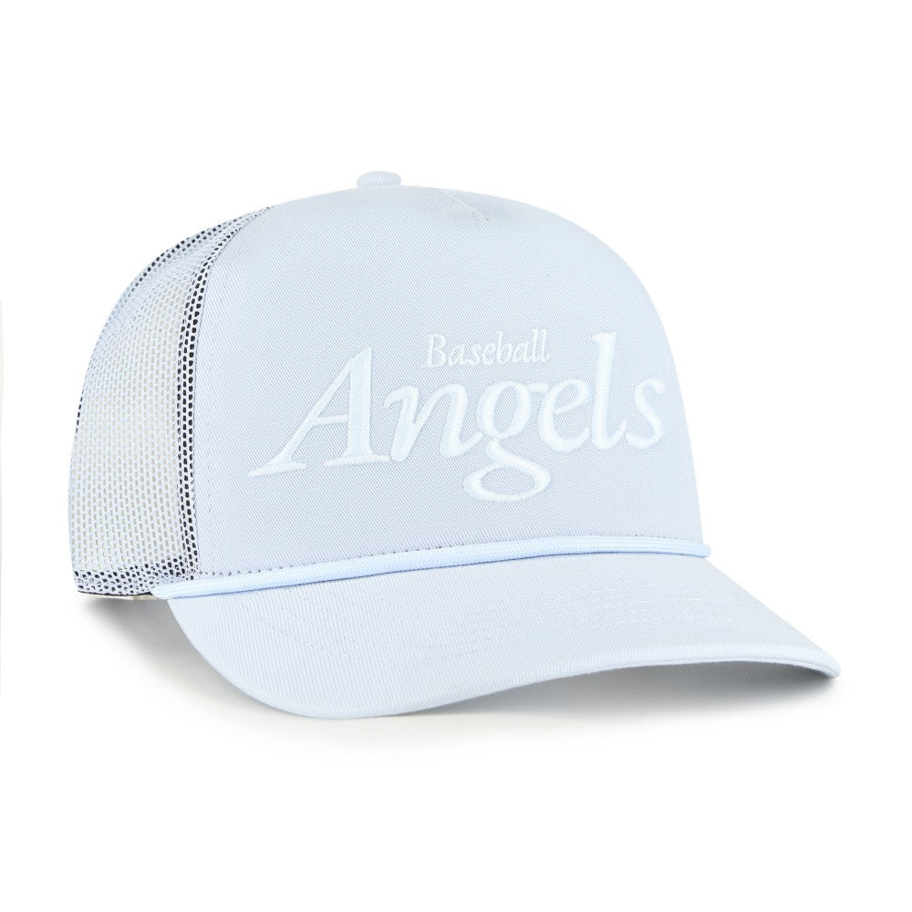 Light Blue Los Angeles Angels '47 Foundation Script Hitch Adjustable Trucker Hat