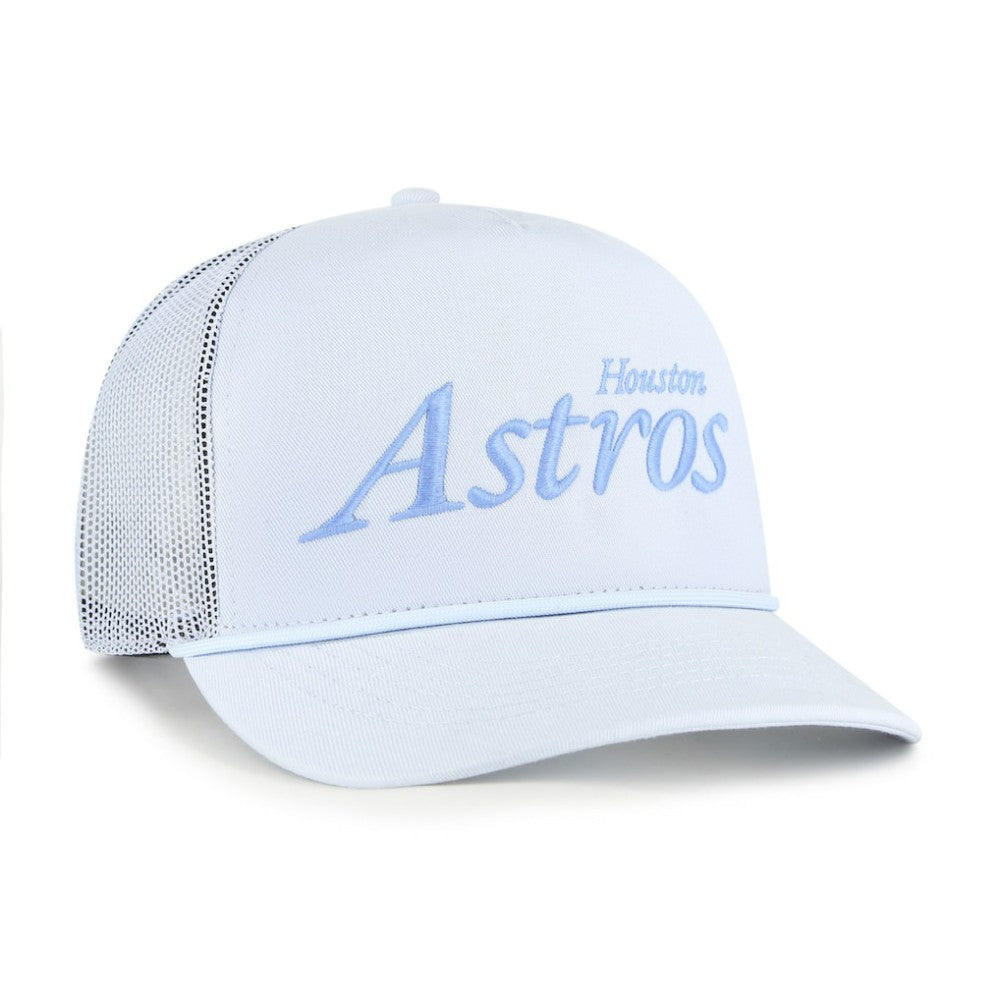 Light Blue Houston Astros '47 Foundation Script Hitch Adjustable Trucker Hat