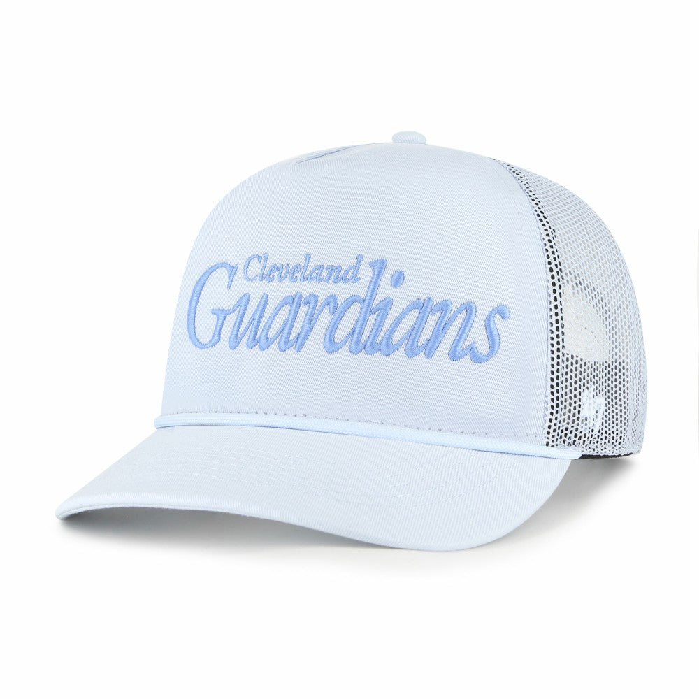 Light Blue Cleveland Guardians '47 Foundation Script Hitch Adjustable Trucker Hat