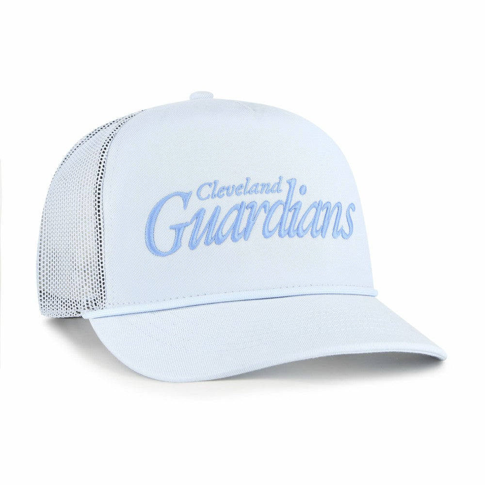 Light Blue Cleveland Guardians '47 Foundation Script Hitch Adjustable Trucker Hat