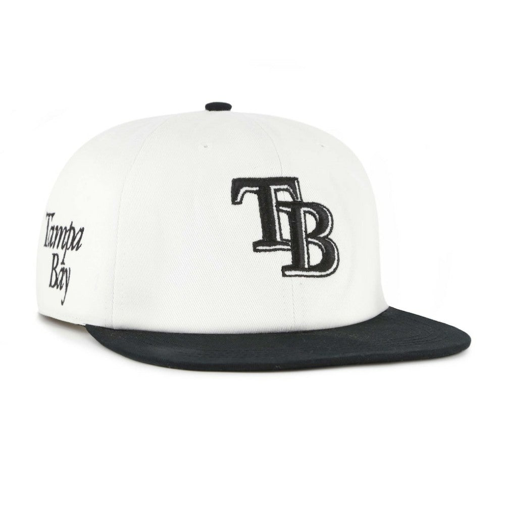 White/Black Tampa Bay Rays '47 Foundation Captain Snapback Hat