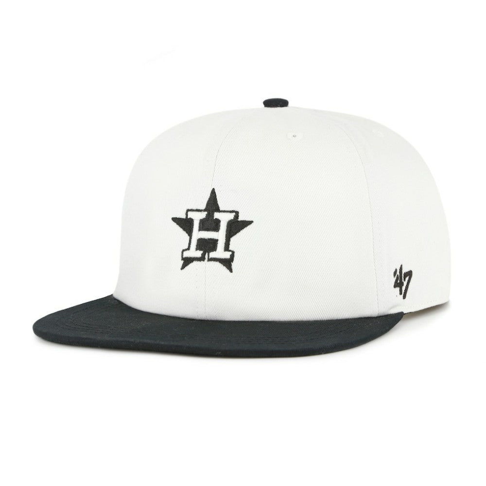 White/Black Houston Astros '47 Foundation Captain Snapback Hat