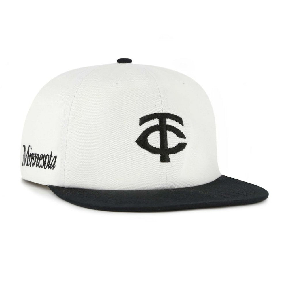 White/Black Minnesota Twins '47 Foundation Captain Snapback Hat