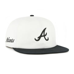 White/Black Atlanta Braves '47 Foundation Captain Snapback Hat
