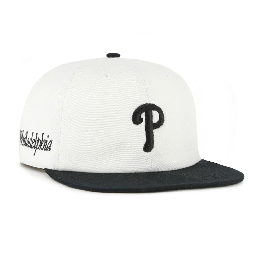 White/Black Philadelphia Phillies '47 Foundation Captain Snapback Hat
