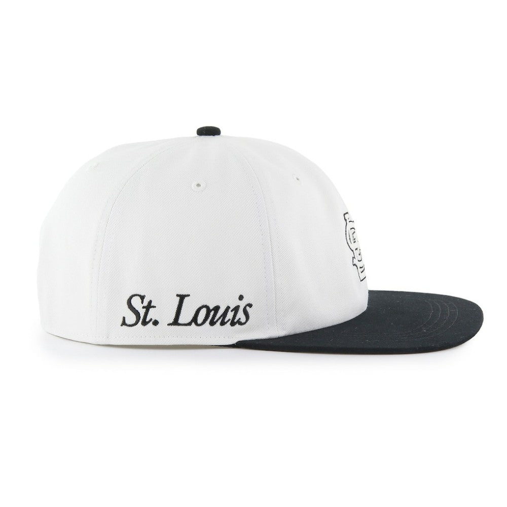 White/Black St. Louis Cardinals '47 Foundation Captain Snapback Hat
