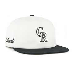 White/Black Colorado Rockies '47 Foundation Captain Snapback Hat