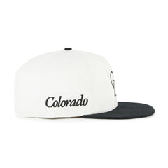 White/Black Colorado Rockies '47 Foundation Captain Snapback Hat