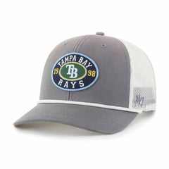 Gray/White Tampa Bay Rays '47 Tide Sweep Rope Trucker Adjustable Hat