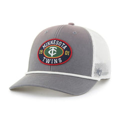 Gray/White Minnesota Twins '47 Tide Sweep Rope Trucker Adjustable Hat