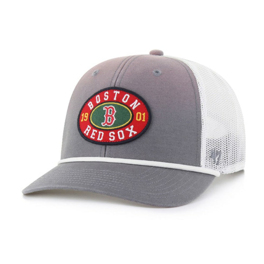 Gray/White Boston Red Sox '47 Tide Sweep Rope Trucker Adjustable Hat
