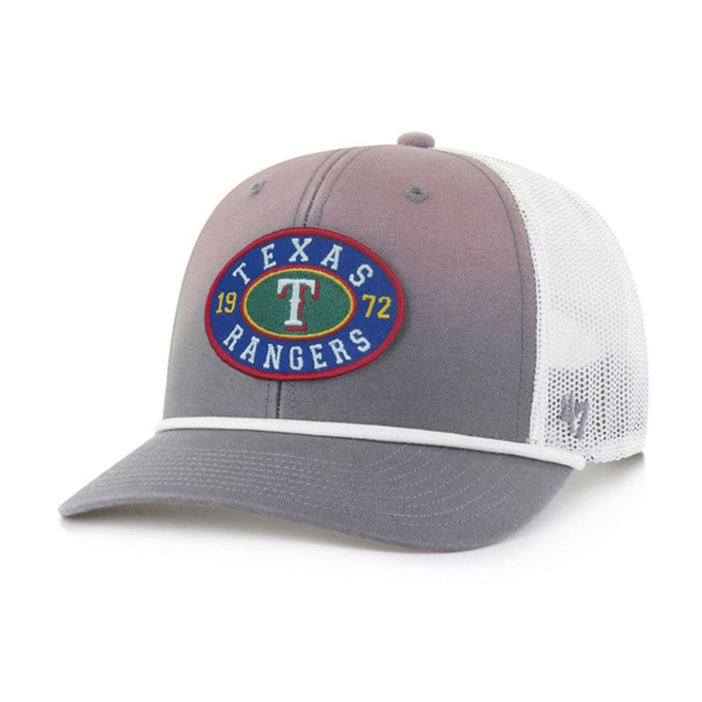 Gray/White Texas Rangers '47 Tide Sweep Rope Trucker Adjustable Hat
