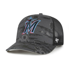 Black '47 Miami Marlins Fiji Trucker Adjustable Hat