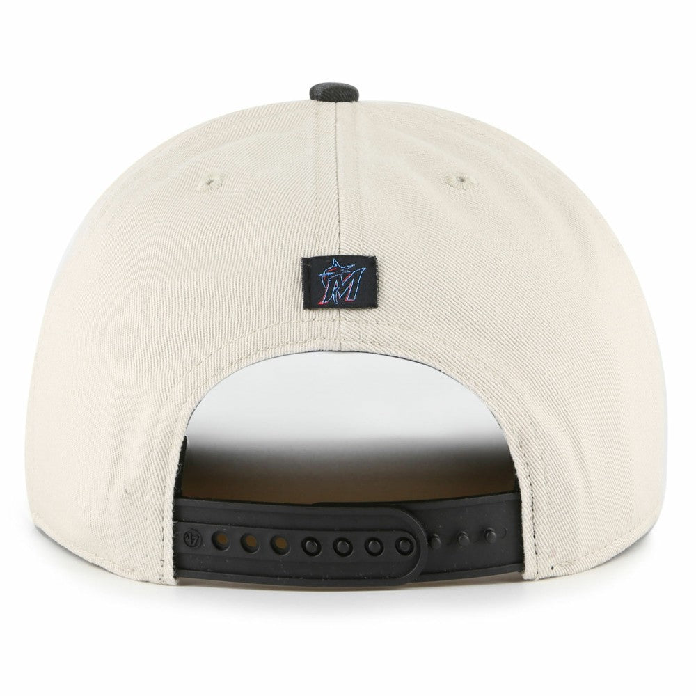 Cream/Black Miami Marlins '47 Fiji Rope Hitch Adjustable Hat