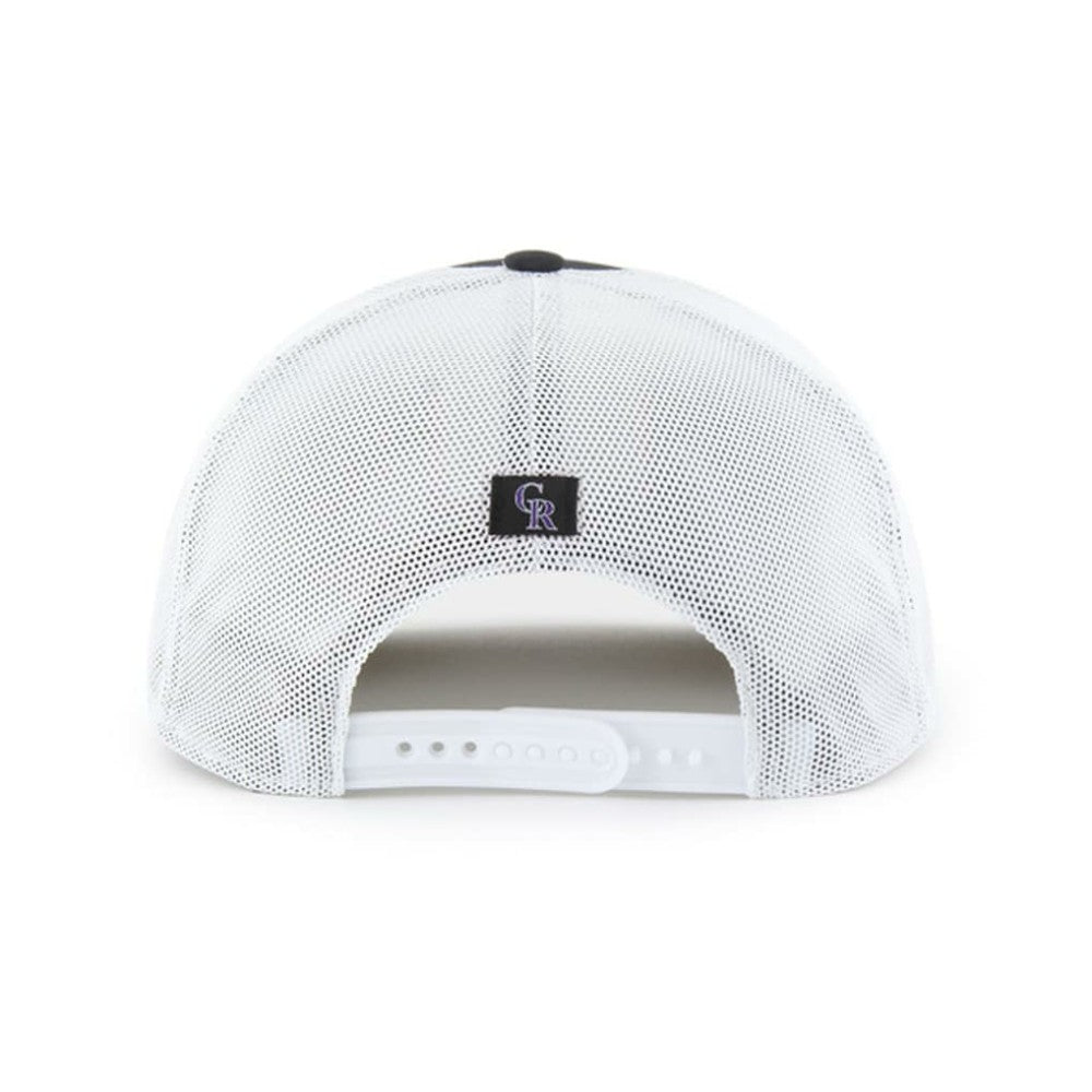 Black/White Colorado Rockies '47 Scratch Adjustable Trucker Hat
