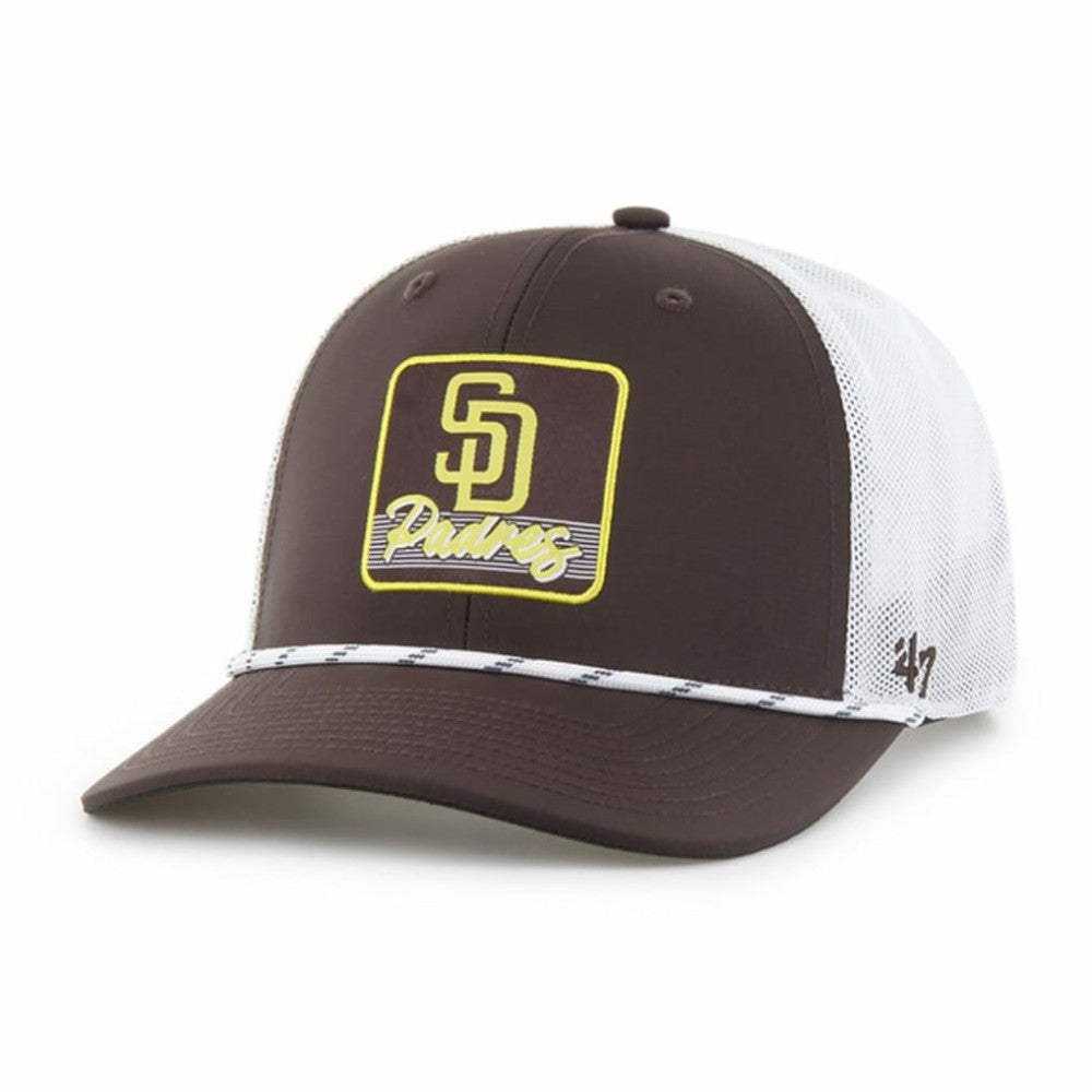 Brown/White San Diego Padres '47 Scratch Adjustable Trucker Hat