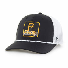 Black/White Pittsburgh Pirates '47 Scratch Adjustable Trucker Hat