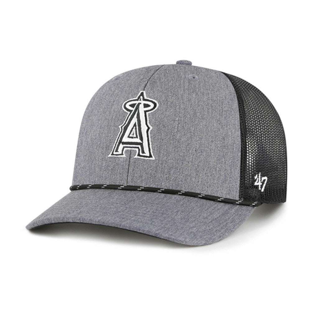 Charcoal Los Angeles Angels '47 Carbon Rope Trucker Adjustable Hat