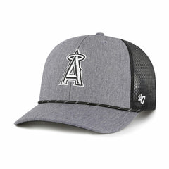Charcoal Los Angeles Angels '47 Carbon Rope Trucker Adjustable Hat