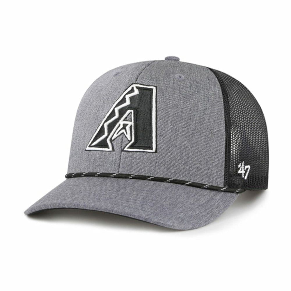 Charcoal Arizona Diamondbacks '47 Carbon Rope Trucker Adjustable Hat