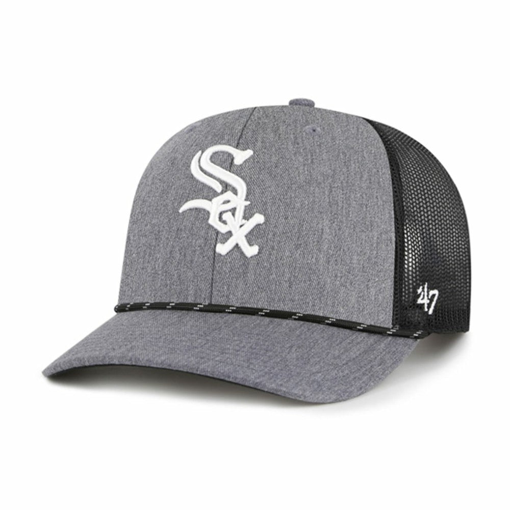 Charcoal Chicago White Sox '47 Carbon Rope Trucker Adjustable Hat