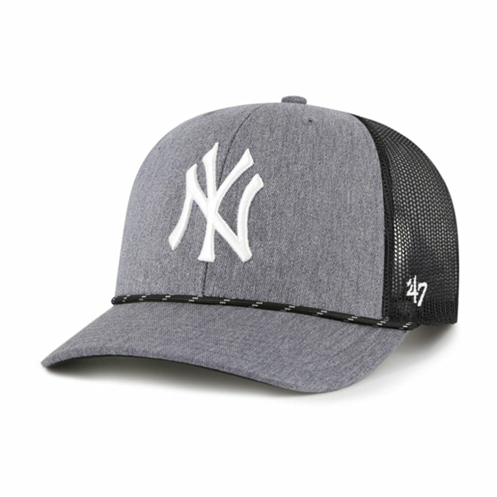 Charcoal New York Yankees '47 Carbon Rope Trucker Adjustable Hat