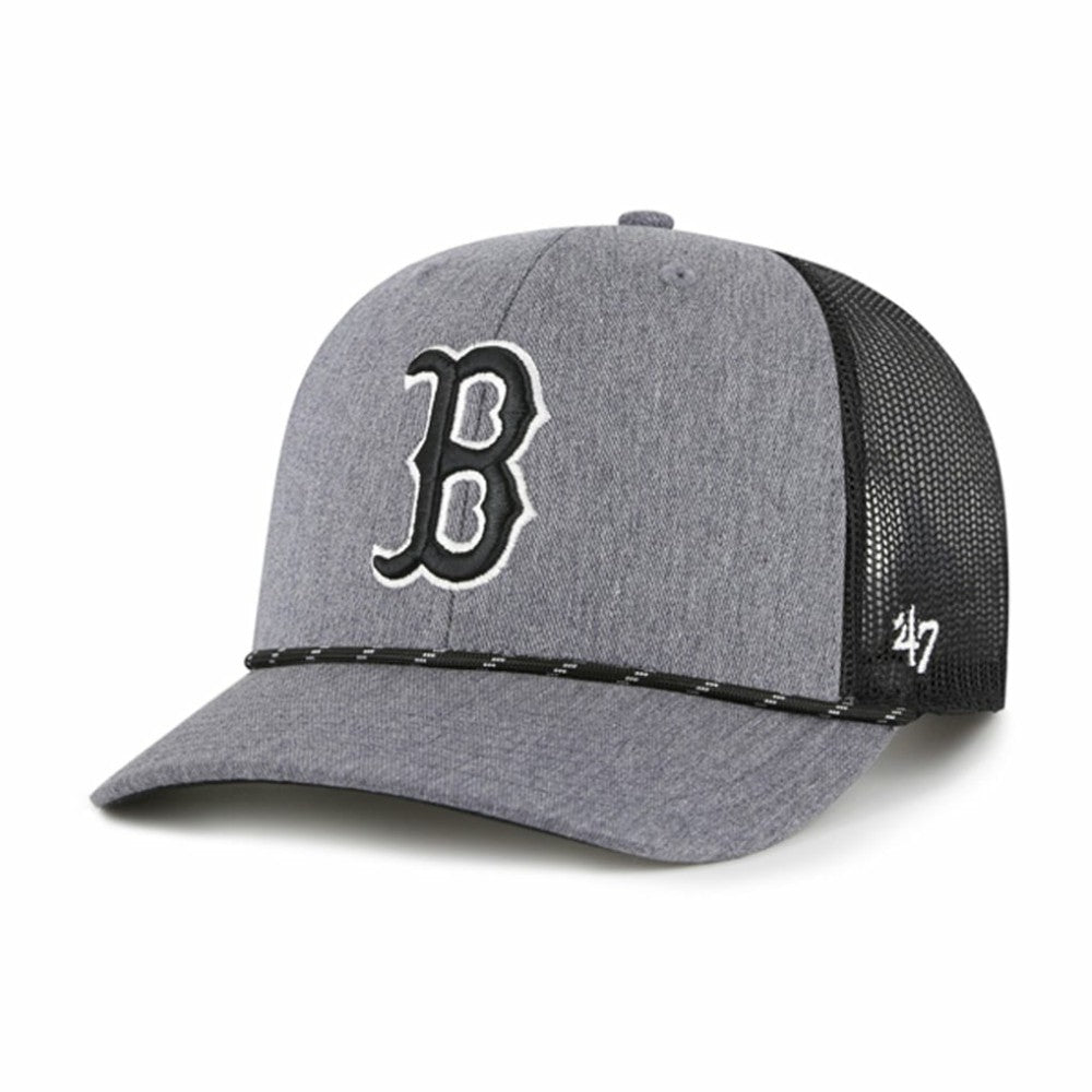 Charcoal Boston Red Sox '47 Carbon Rope Trucker Adjustable Hat
