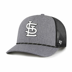 Charcoal St. Louis Cardinals '47 Carbon Rope Trucker Adjustable Hat