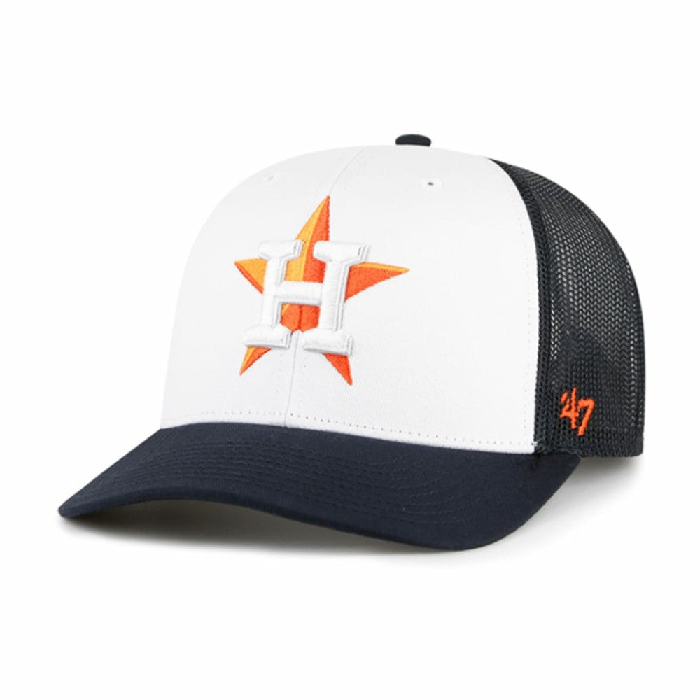 White/Navy Houston Astros '47 Freshman Trucker Adjustable Hat
