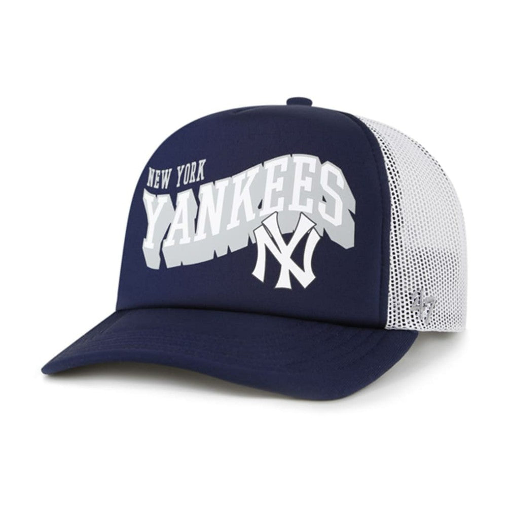 Navy New York Yankees '47 Meander Foam Trucker Snapback Hat