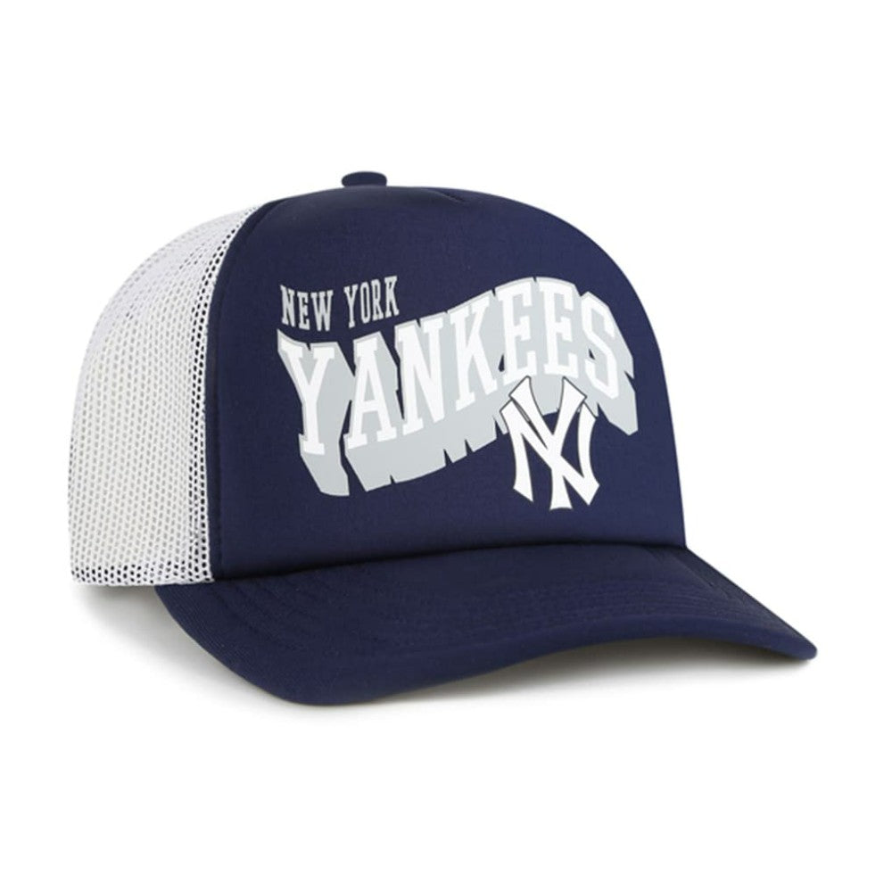 Navy New York Yankees '47 Meander Foam Trucker Snapback Hat
